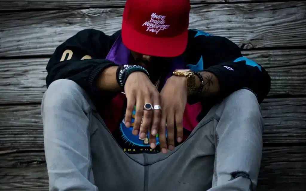 man struggling with trauma