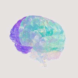 An abstract image of a color brain, representing the brain activity monitored during a neurofeedback session.